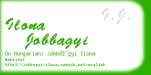 ilona jobbagyi business card